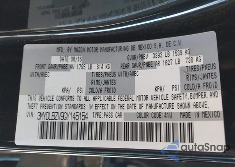 2016 Scion Ia z USA, uszkodzony, nr VIN 3MYDLBZV9GY145154